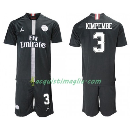 Divisa di Calcio Paris Saint Germain Kimpembe 3 Jodan Giallo Bambino Terza 2018/2019